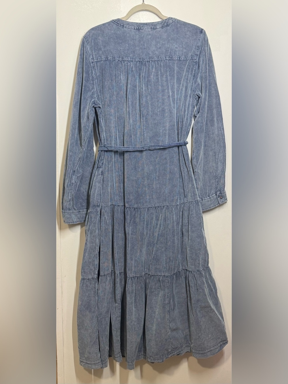 Anthropologie Pilcro Marta Tiered Corduroy Midi Dress - Picture 3 of 7